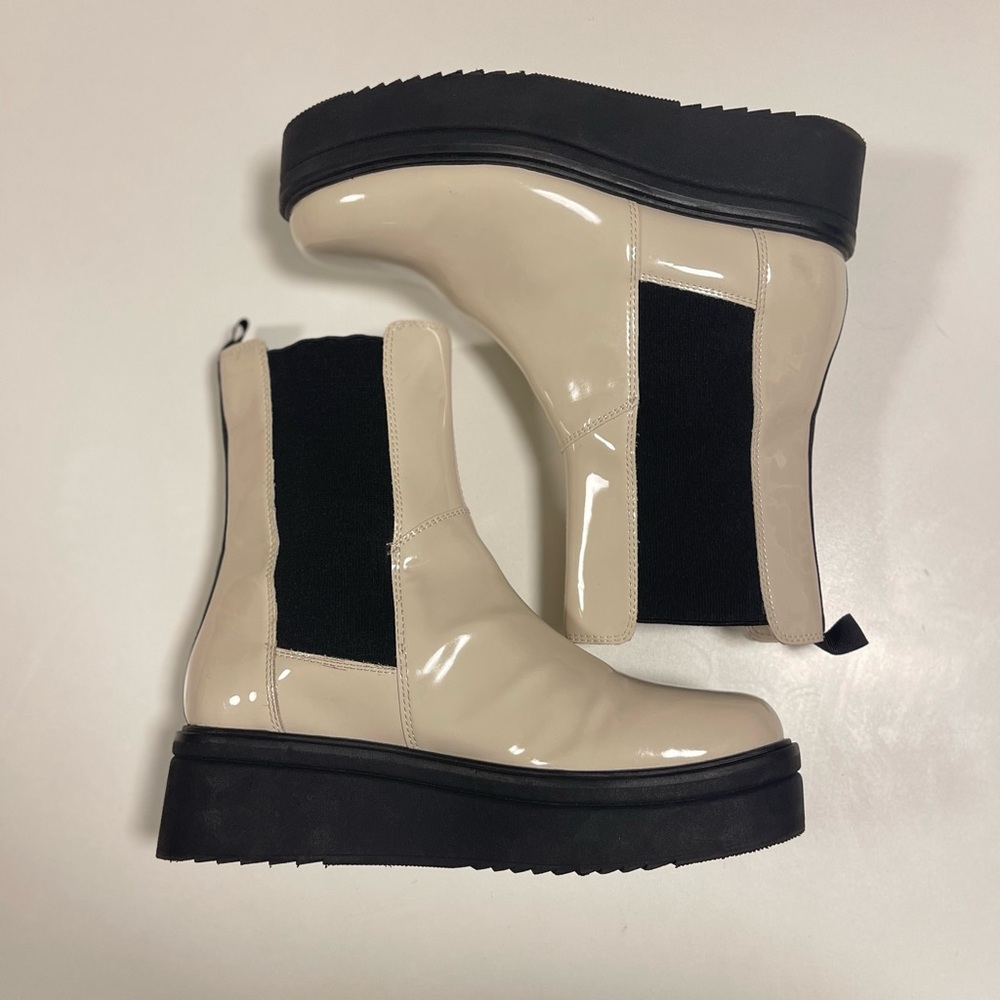 Steve Madden Clarissa Bone Patent Platform Women's Boots-Size 9 - Picture 5 of 9